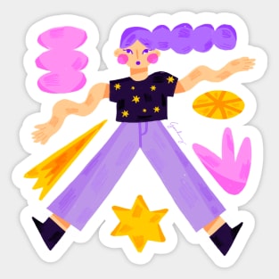 Wiggly hands Sticker